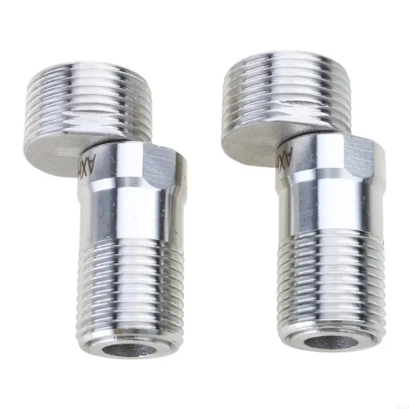 

2Pcs Stainless Steels Shower Tap Adapter 360 Degree Adjustable Angled Bents Base Extended Angled Showerhead Corner Joint M4YD