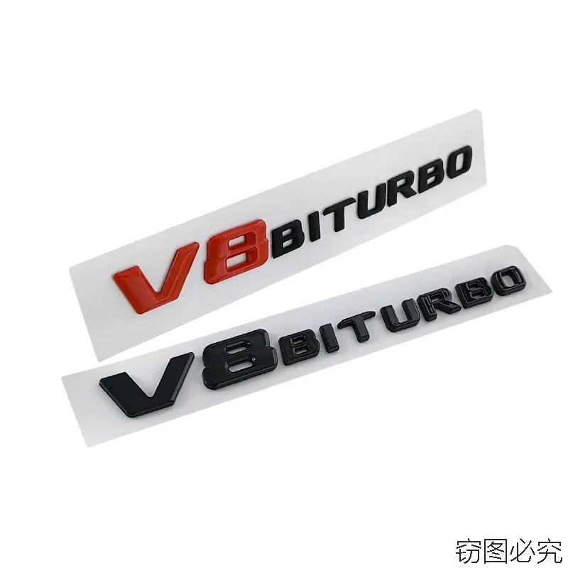 

ABS Car Body Side Sticker Badge Vehicle Decals for Mercedes Benz V8 BITURBO CLK CLA GLB GLC W211 W203 W204 W210 W212 W220 W205