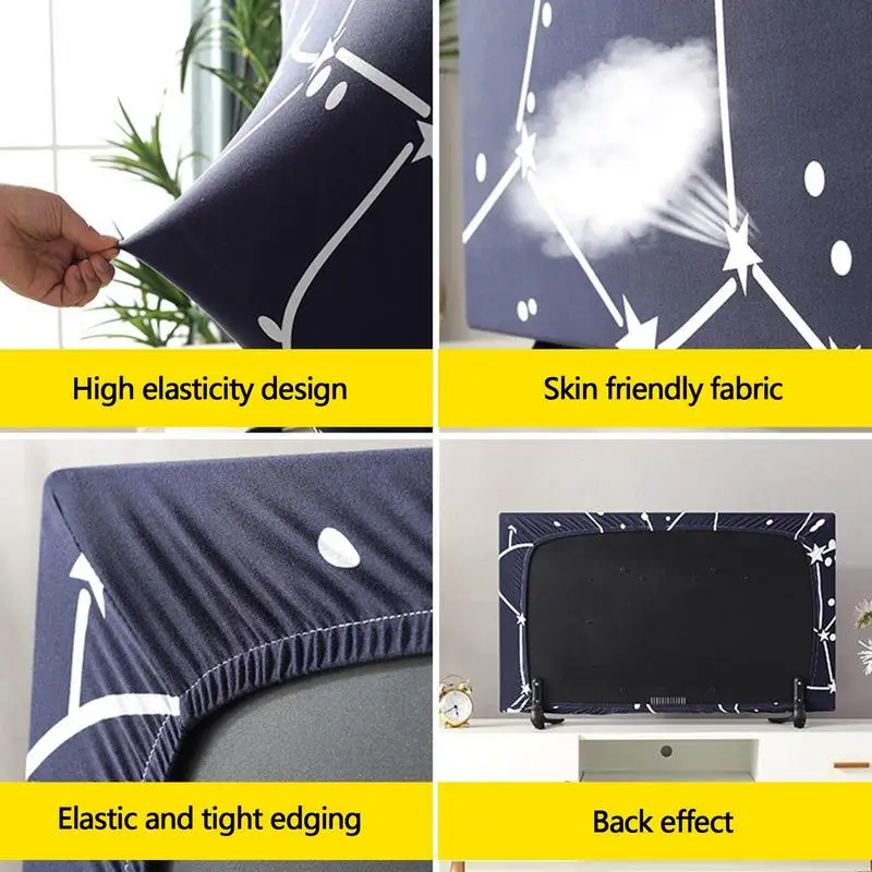 TV Protection Cover Protective Household Dust Cover For TV Machine Washable Soft And Silky TV Decoration Tool For 32-65 Inch LCD