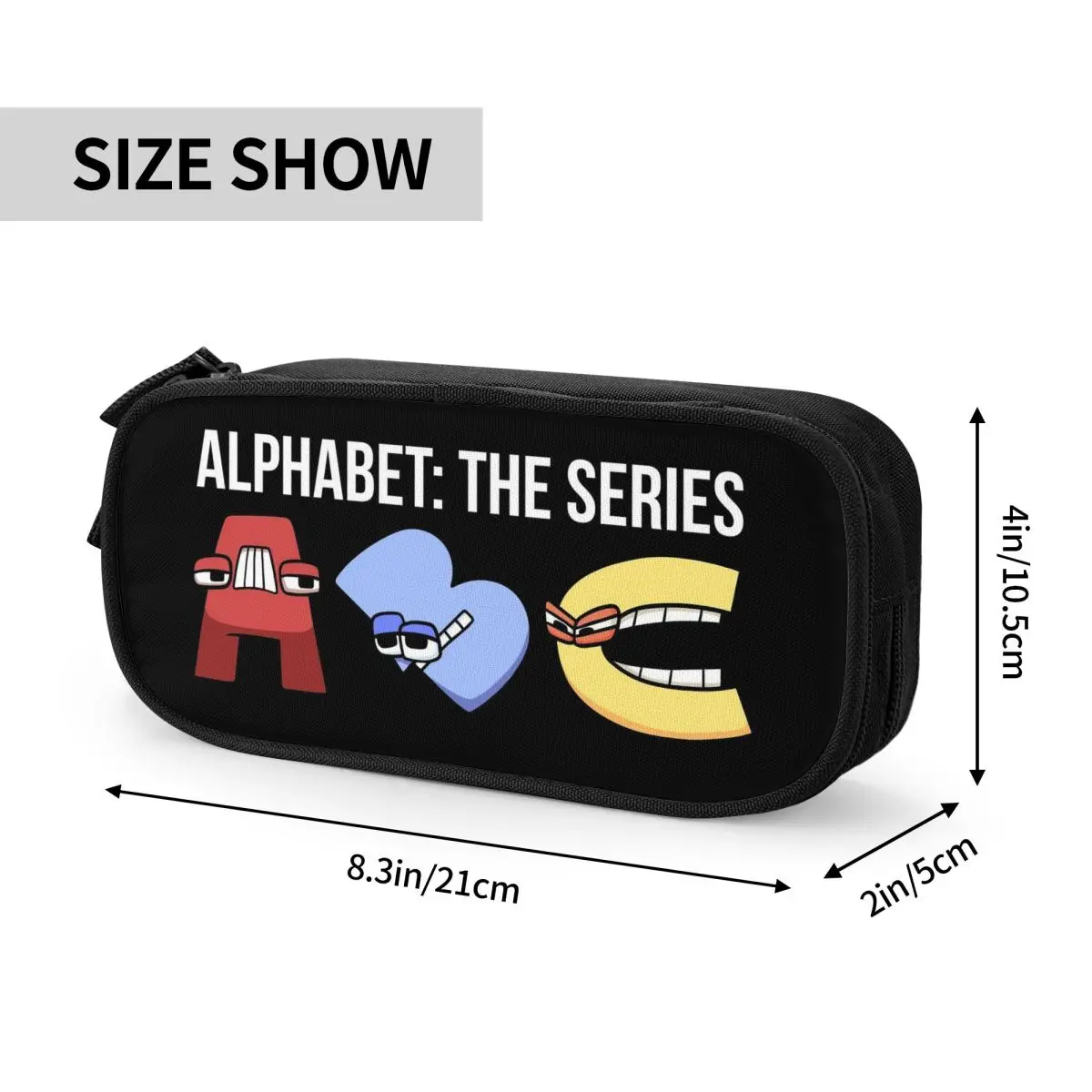 Alphabet Lore Pencil Case New ABC Learning Letters Pen Box Bag Student Large Storage School Supplies Gift Pencil Pouch