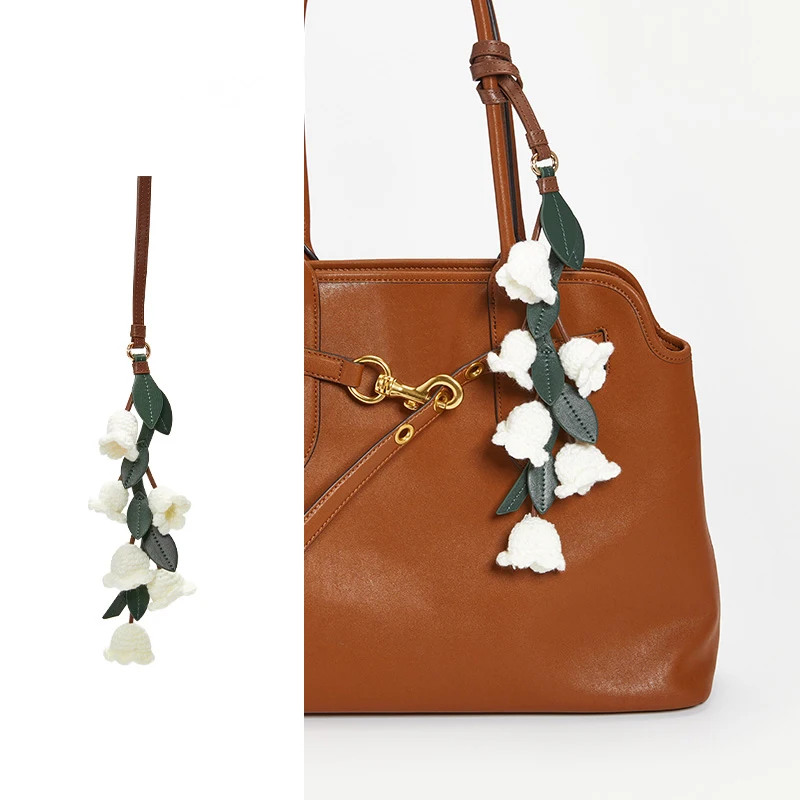 

Brand Hand-woven Lily Of The Valley Flower String Bag Pendant Backpack Lanyard Bag Accessories Cherry Blossom Bag Pendant Flower