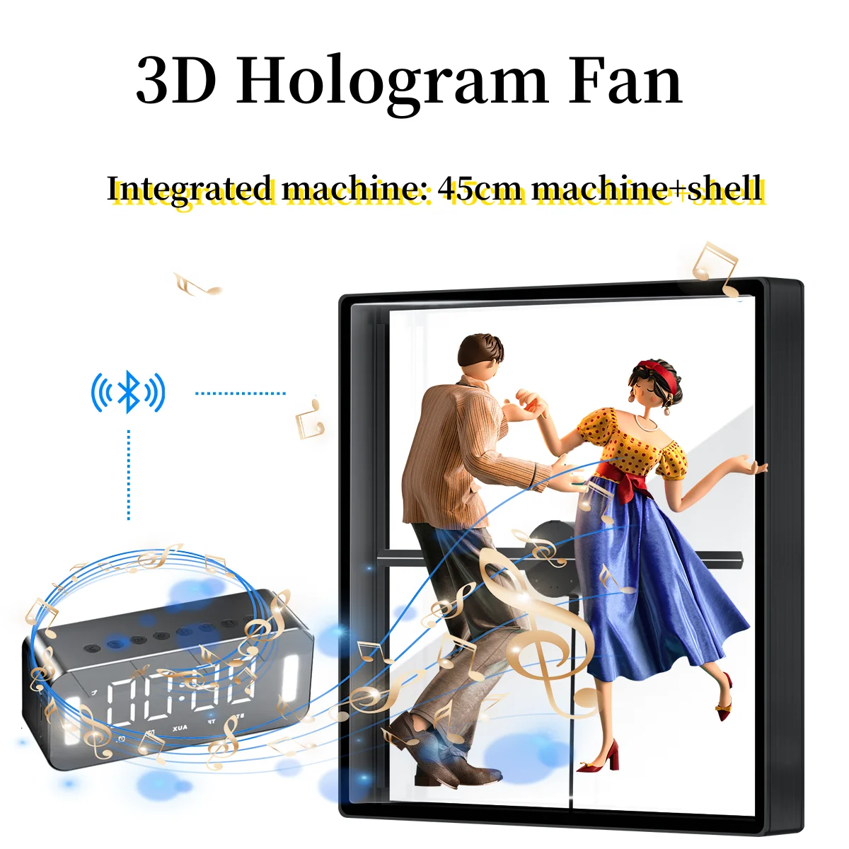 3D Hologram Projector Fan Integrated Machine Led Sign Lamp Player With Cover Advertising Display Light 3D images videos