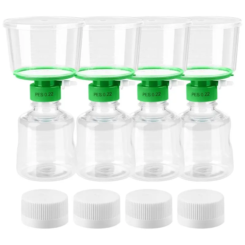 

Вакуумные фильтры 500 мл, фильтрация размером пор 0,22 мкм, мембрана PES диаметром 90 мм, 4 шт. в индивидуальной упаковке