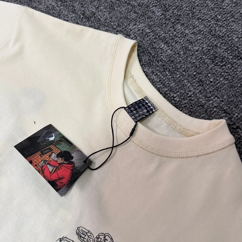 

26SS Derschutze "awakening V2 T Shirt Purple Embroidery Fashion Men Women Actual Photo