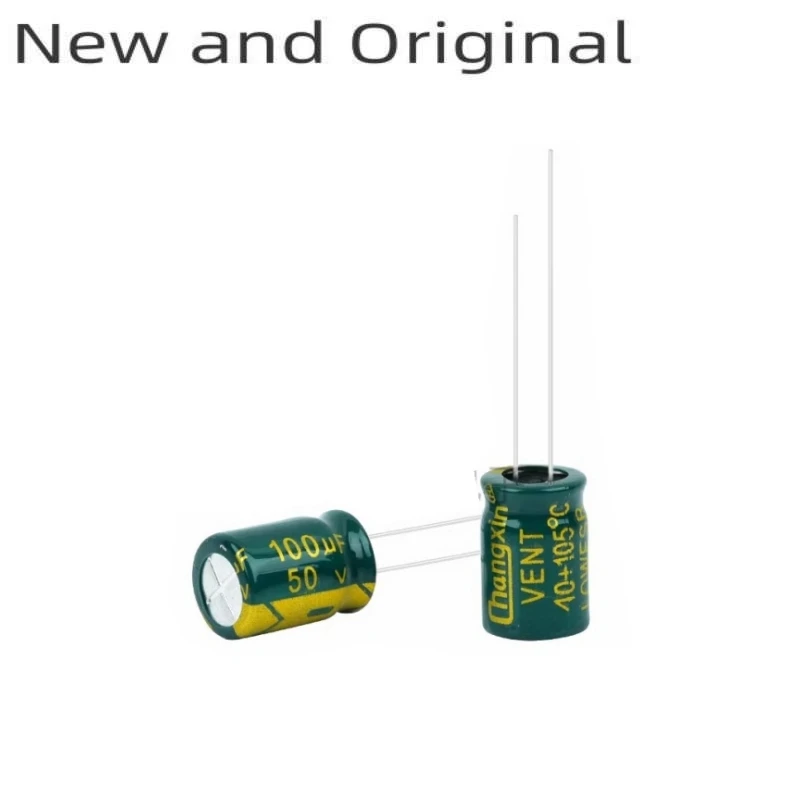 50pcs 50V 100UF 100U high-frequency low resistance long life high-temperature resistant electrolytic capacitor volume 8X12