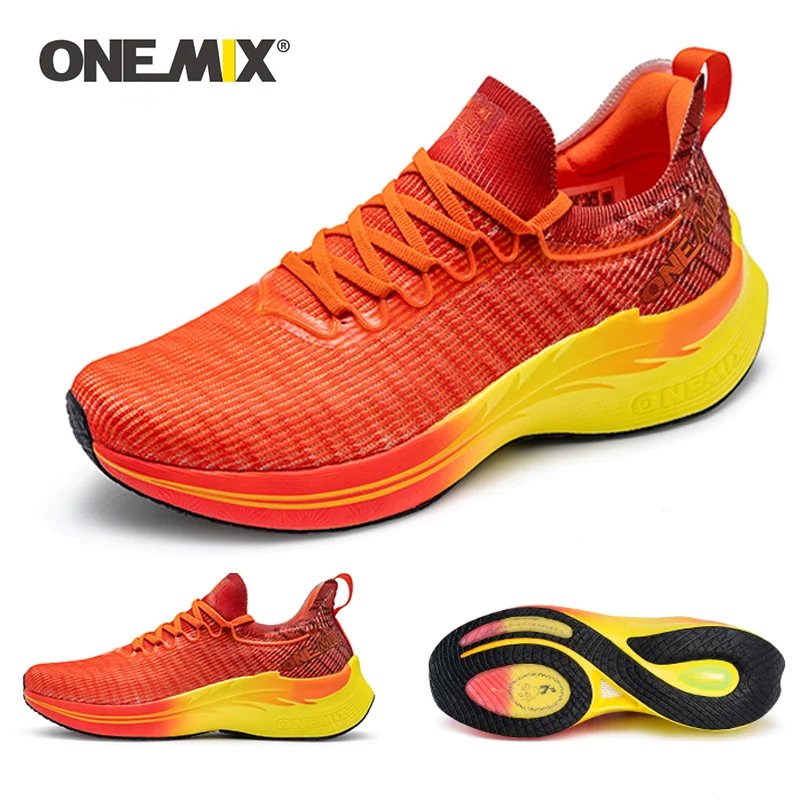 ONEMIX Professional Running Shoes for Men Breathable Athletic Training Sport Shoes Outdoor Waterproof Non-slip Original Sneakers