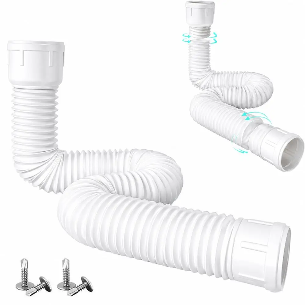 PE Rain Gutter Downspout Extensions Retractable Rainwater Drainage Drain Downspout Freeze Proof Adjustable Extender Connector