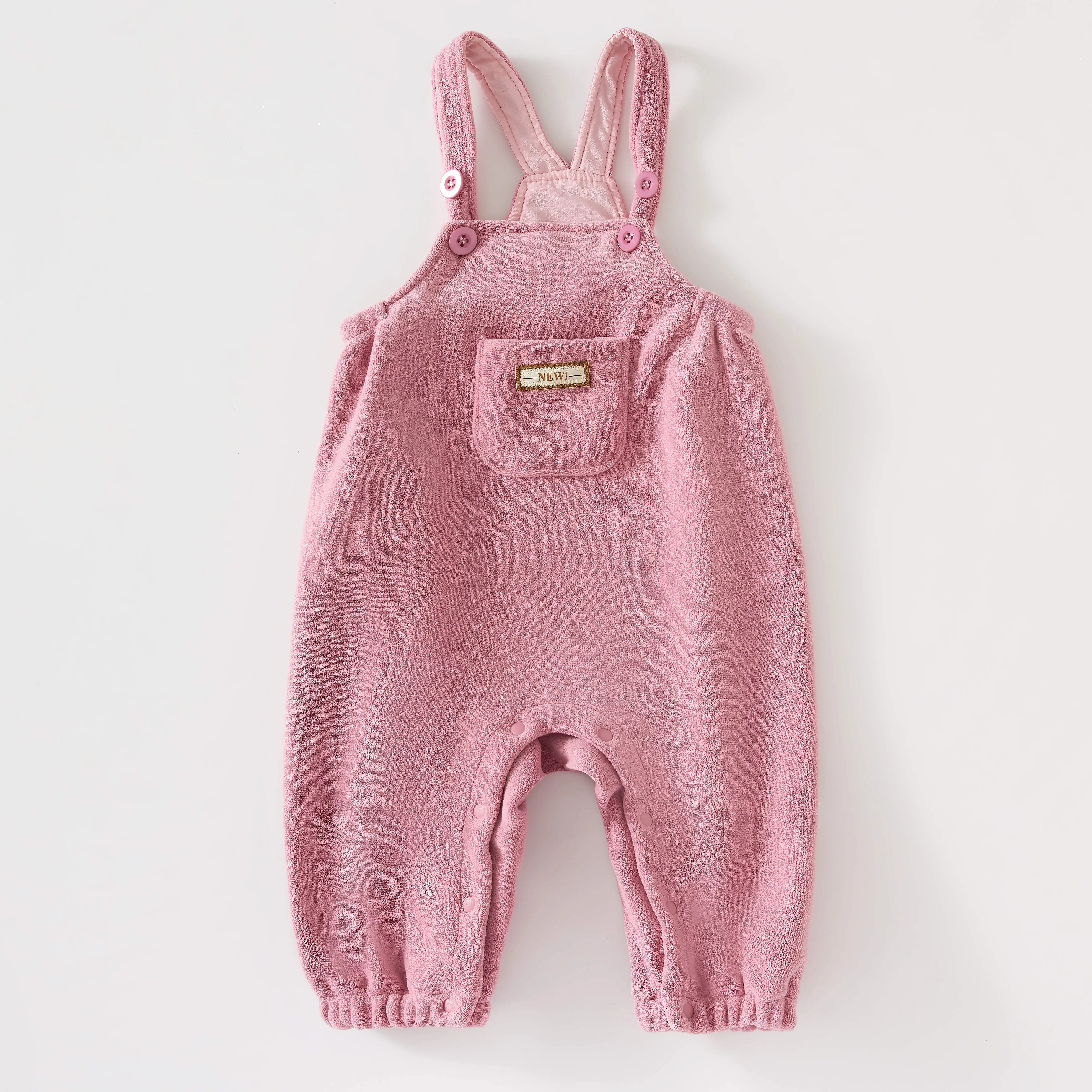 Macacão Acolchoado Quente para Bebês Meninos e Meninas Estilo Coreano Calças Longas Roupas Infantis