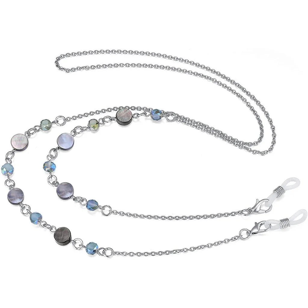 Natural Lanyard Dual Purpose Stainless Steel Lanyard Mask Lanyard Cut Crystal Eyeglass Chain For Neck Decoration Shopping
