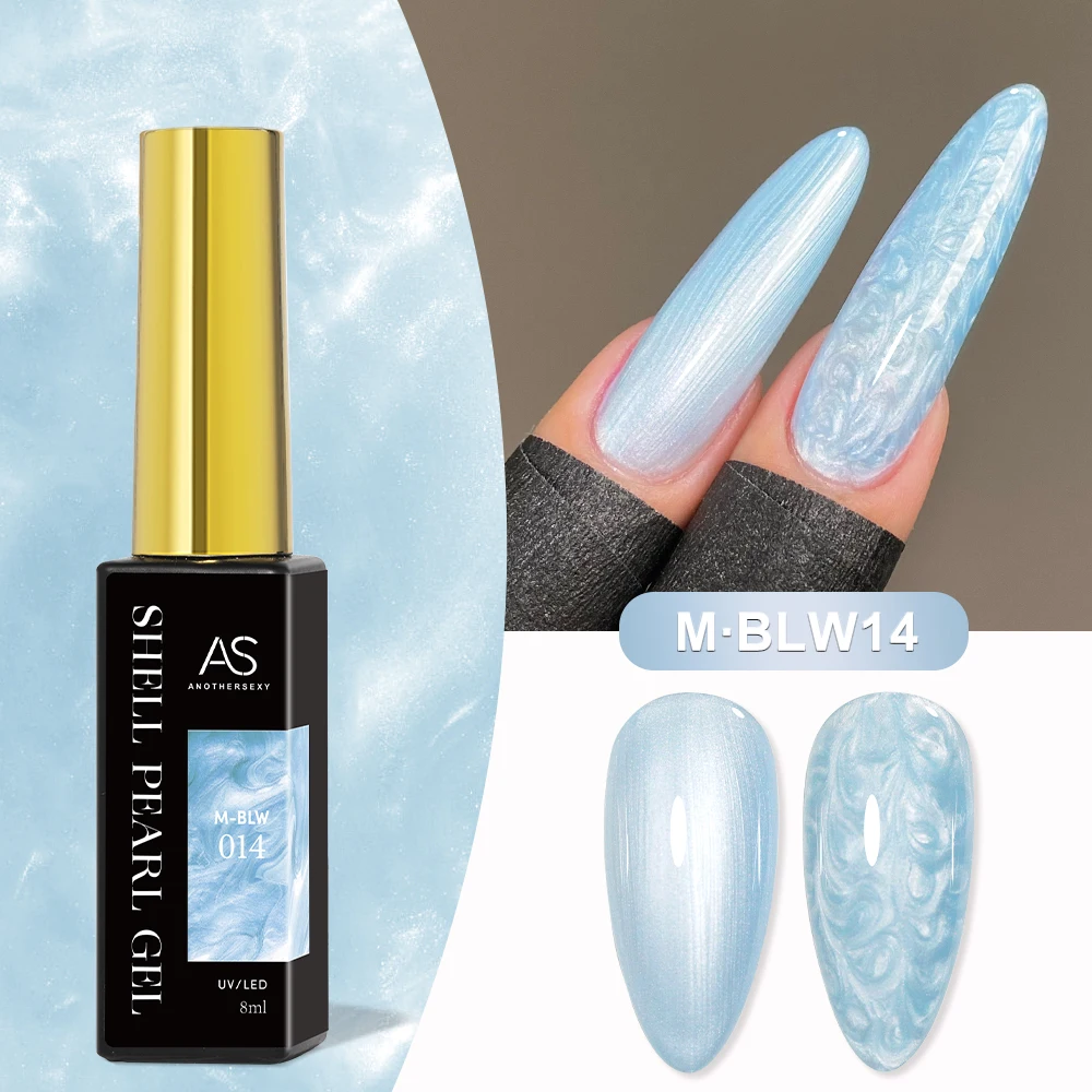 8ml ホワイトパールシェルジェル 24色 セミパーマネントネイル