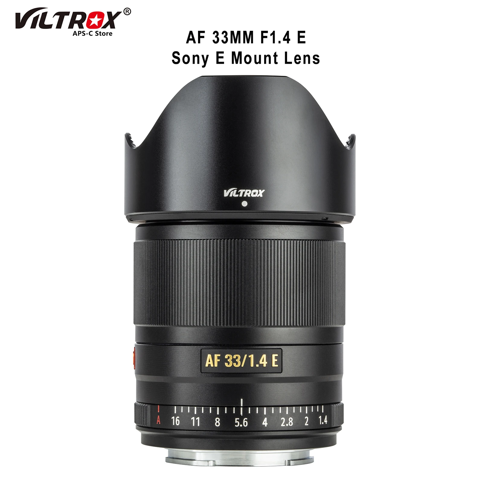 VILTROX 33mm f1.4 Sony E Lens Auto Focus Camera Portrait Compact Large Aperture APS-C Lens for Sony E Mount Camera Lens  A6400