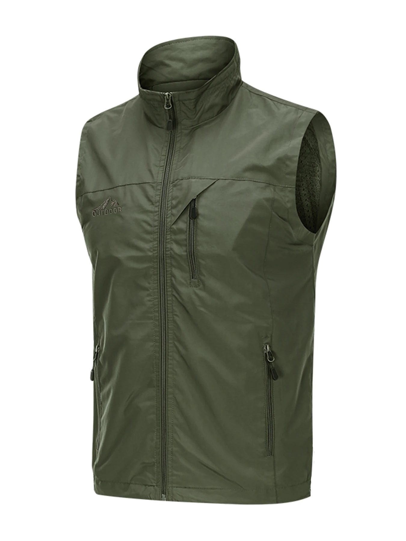

Casual and capable men's vest fashionable workwear suitable for wearing outside in spring and summer, polyester fiber sleeveless