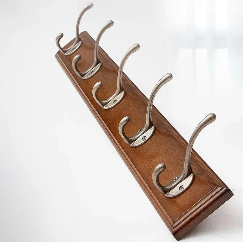 Luxury Antique Bamboo Imitation Wall Hooks Clothes Living Room Storage Clothes Racks Bedroom Organizer Coat Rack Hanger Portable