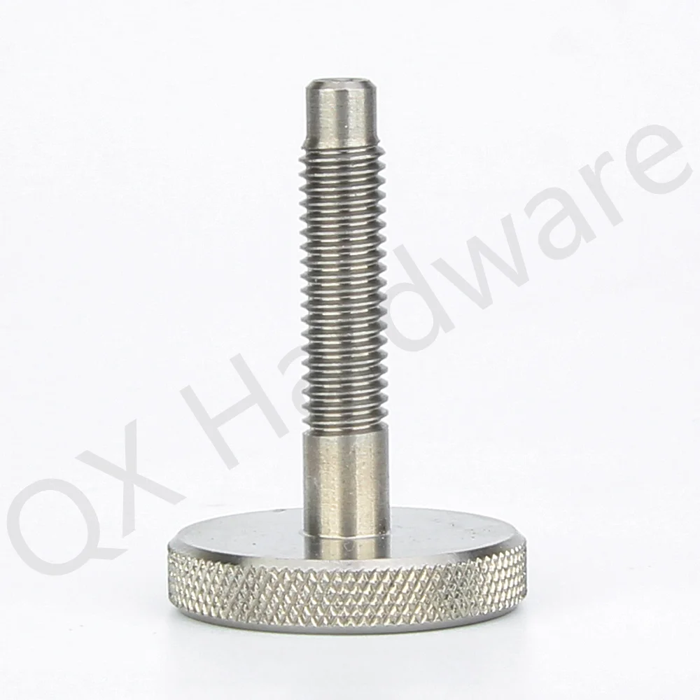QX119.4 Perno cilindrico con filettatura esterna/Perno di posizionamento del dente esterno/Filettatura esterna con perno in acciaio inossidabile con testa zigrinata