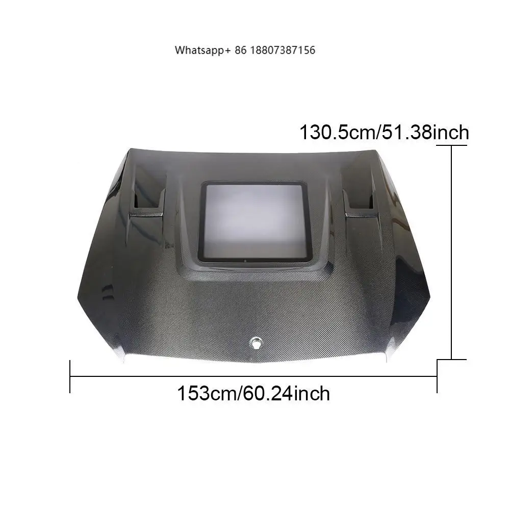 

W205 C63 Carbon Fiber Engine Hood With Glass Vents For MercedesBenz C205 C300 C400 C450 C43 C63 forAMG 15-19