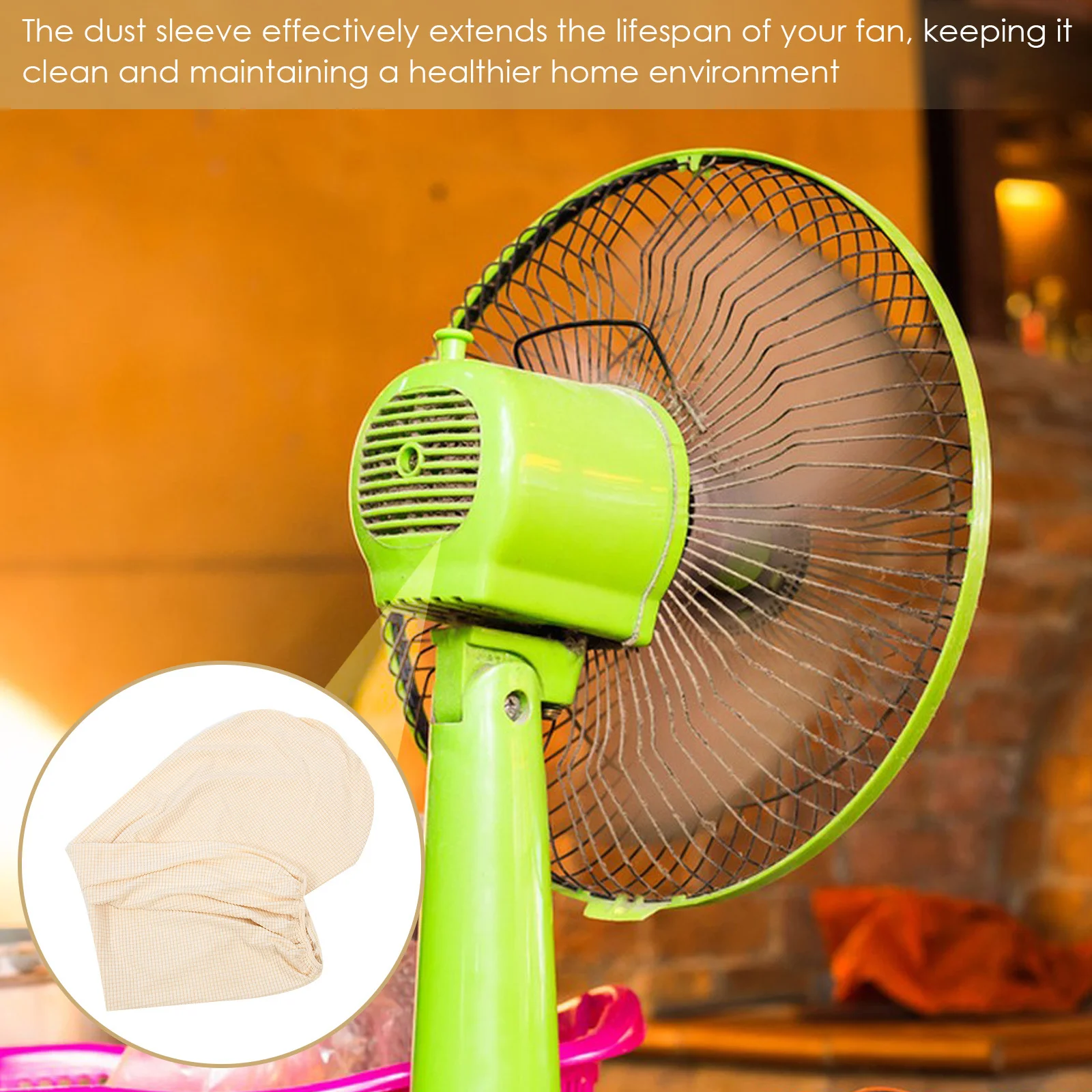

Fan Cover Soft Comfortable Protective Sleeve Full Coverage Dust Protector for Electric Fan Household Reliable