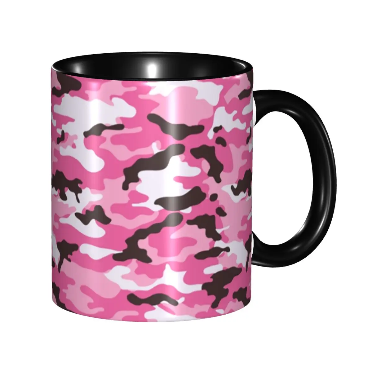 

Customized Pink Stripe Camo Coffee Mug DIY Tactical Camouflage Ceramic Tea Milk Cup