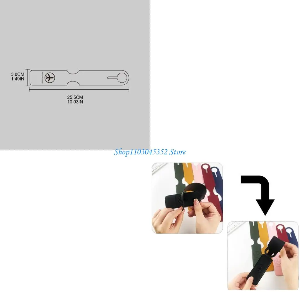 

Портативная багажная бирка из искусственной кожи, идентификационная этикетка для чемодана, бирка для интерната, имя, адрес,