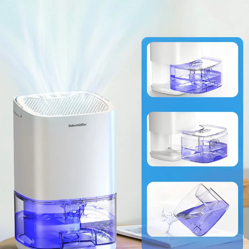Compact Household Dehumidifier Portable Air Dryer Moisture Absorber For Closet Bathroom Storage Quiet Electric Device