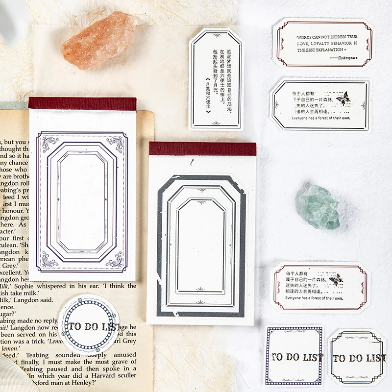 TIANZI 30-teiliges Multifunktions-Notizblock im Vintage-Stil, kreatives DIY-Tagebuch, Scrapbooking, Kunst, Dekoration, Material, Papier, Schreibwaren
