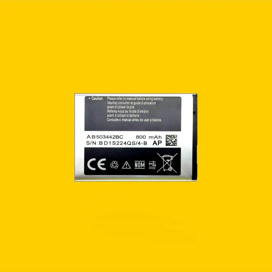 

Экологически чистый аккумулятор для мобильного телефона Samsung E578 J700 J708i J708 T509 AB503442BC 800 мАч