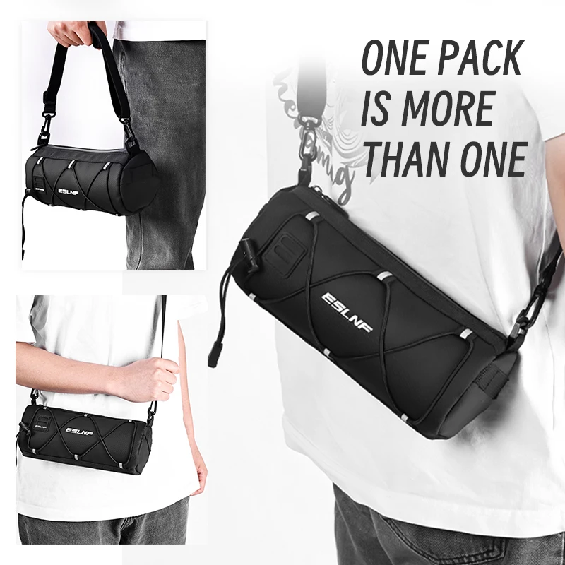 ESLNF Bicycle Bag, Waterproof Storage Bag, Outdoor Large Capacity Riding Handlebar Bag, Mountain Bike Head Bag