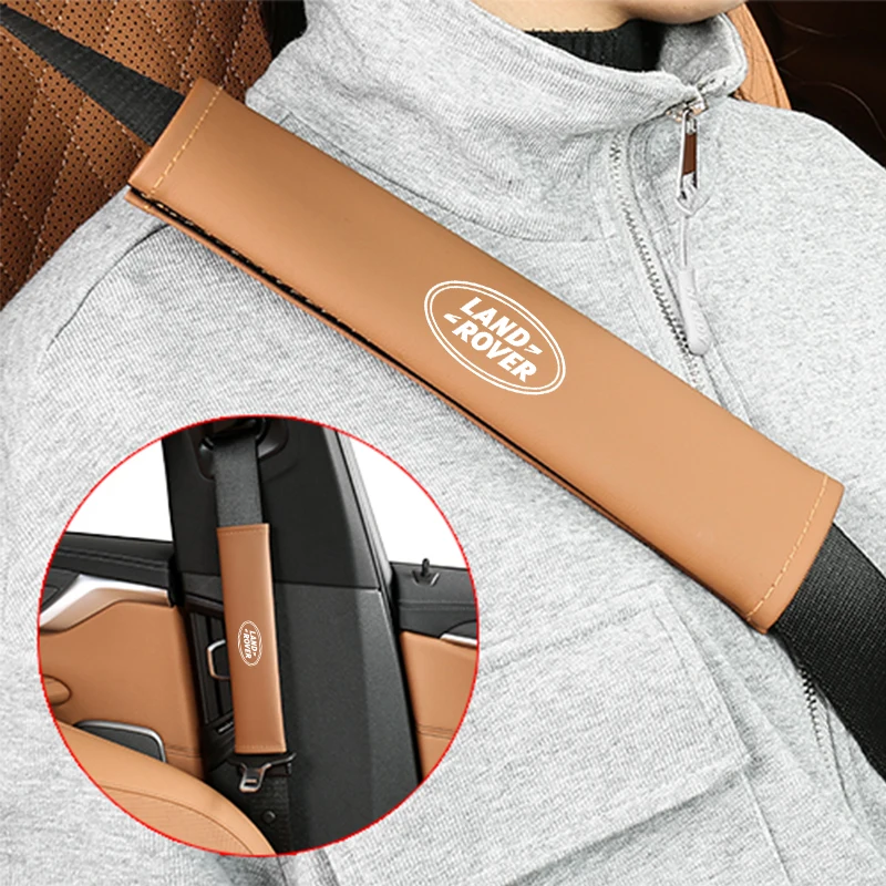 Car Seat Belt Cover Leather Anti Cut Protective Cover For Land Rover Discovery 2 3 4 Range Rover Freelander SV SVR Velar Evoque