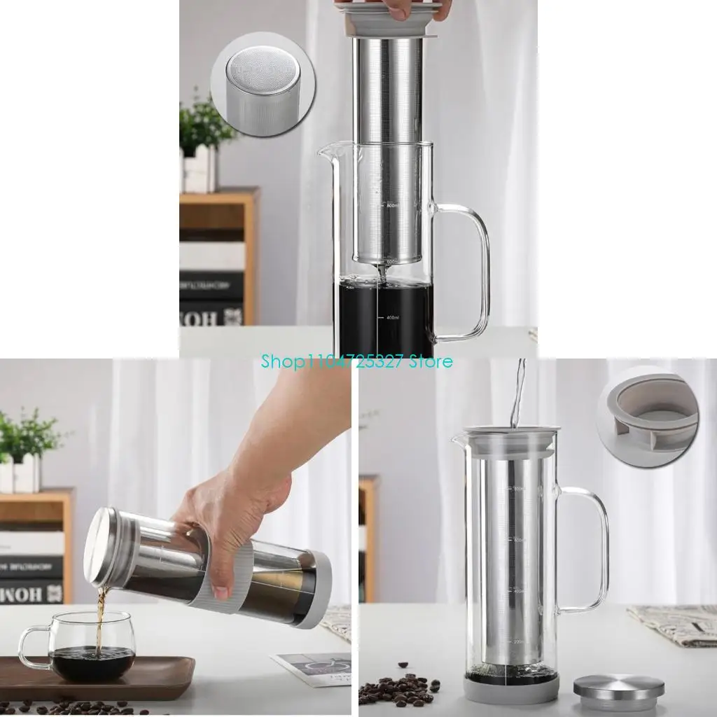 D8KF Refreshing Cold Brew Coffee Machine with Glass Handle for Home Use