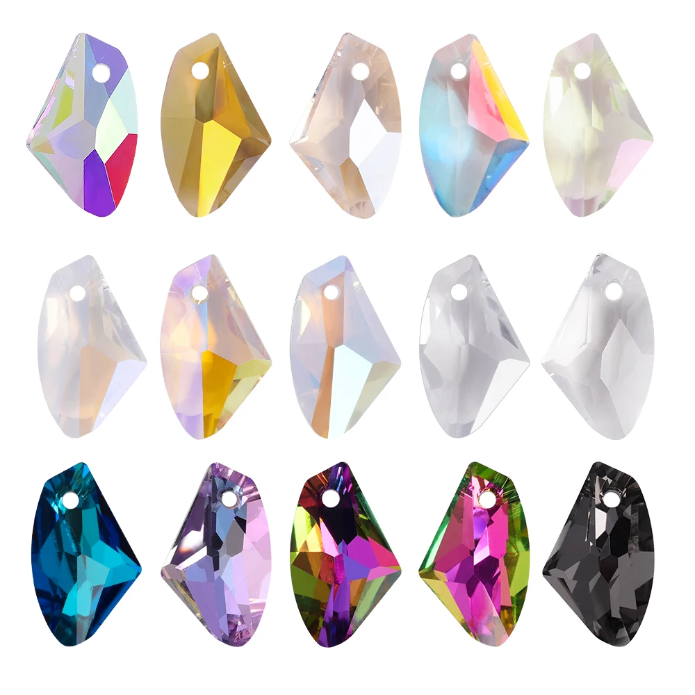 12x19MM Galactic Shaped Glass Rhinestone Pendant Single Shape Glitter Crystal AB Gemstones for Making Jewelry DIY Accessories