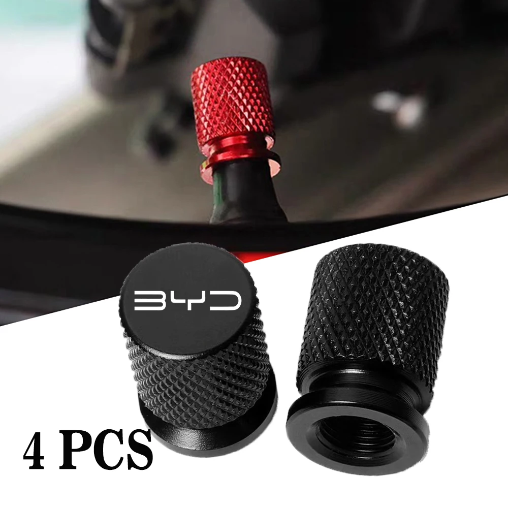 Car Wheel Tire Valve Core Cap Car Logo Styling Accessories For BYD M6 G3 G5 T3 13 F3 F0 S6 S7 E5 E6 L3 tang yuan atto3 song