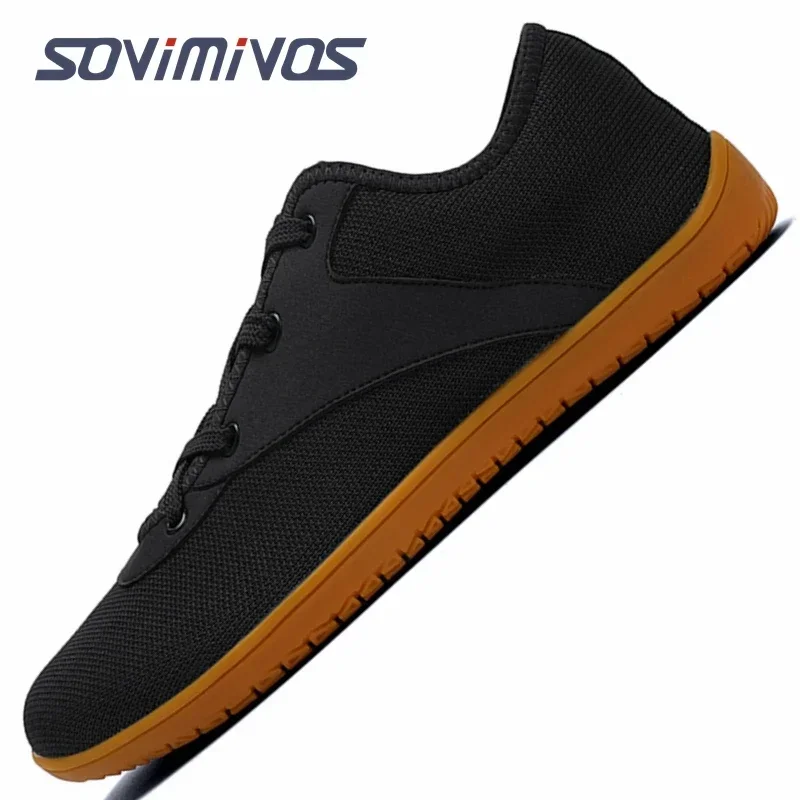 Tênis unissex minimalistas com os pés descalços, sola zero, movimento natural em forma de pé, sapatos de caminhada, casual, unissex