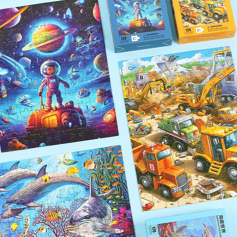 120-teiliges Puzzle aus Papier, Cartoon-Motiv, zum Zusammenbauen von Bildern, berühmte Malerei, Anti-Stress-Puzzles, Spielzeug für Erwachsene und Kinder, Weihnachtsgeschenke