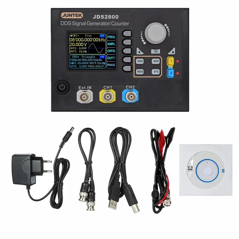 

JDS2800 15M 40M 60MHZ Digital Dual Channel DDS Digital Synthesis Function Arbitrary Waveform Signal Generator Test Bench