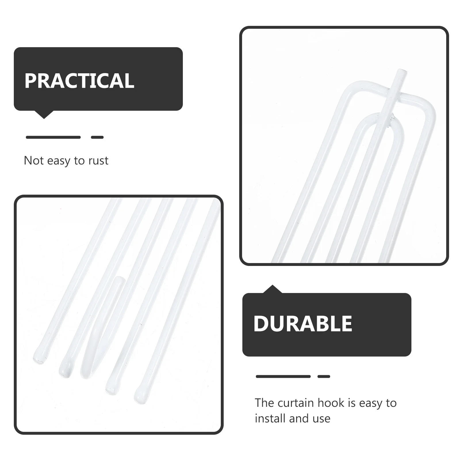 

30Pcs Stainless Steel Curtain Pleat Hooks 4-Prong Pinch Clip for Window Drapes Metal Curtain Hanging Hook Home Decoration