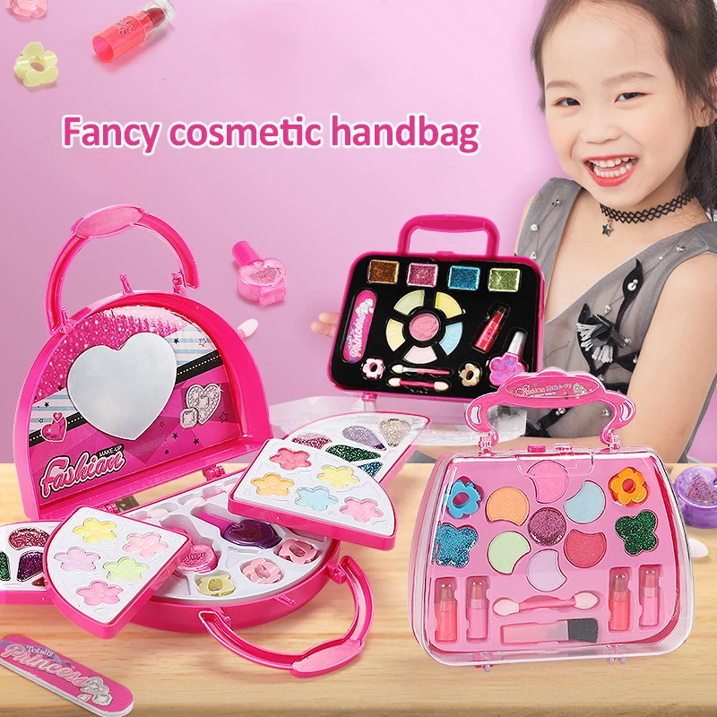 Makeup Toy Hand Box Children'S Handbag Cosmetics Toy Set Princess Makeup Girl Birthday Party Stage Performance Barbi Makeup Box