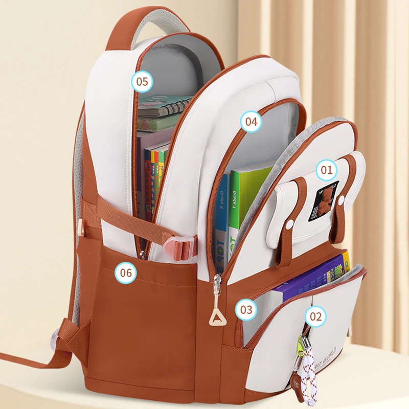 Sacos escolares impermeáveis para meninos e meninas adolescentes, mochilas escolares infantis, saco de livro infantil, 5 cores, grau 1-6