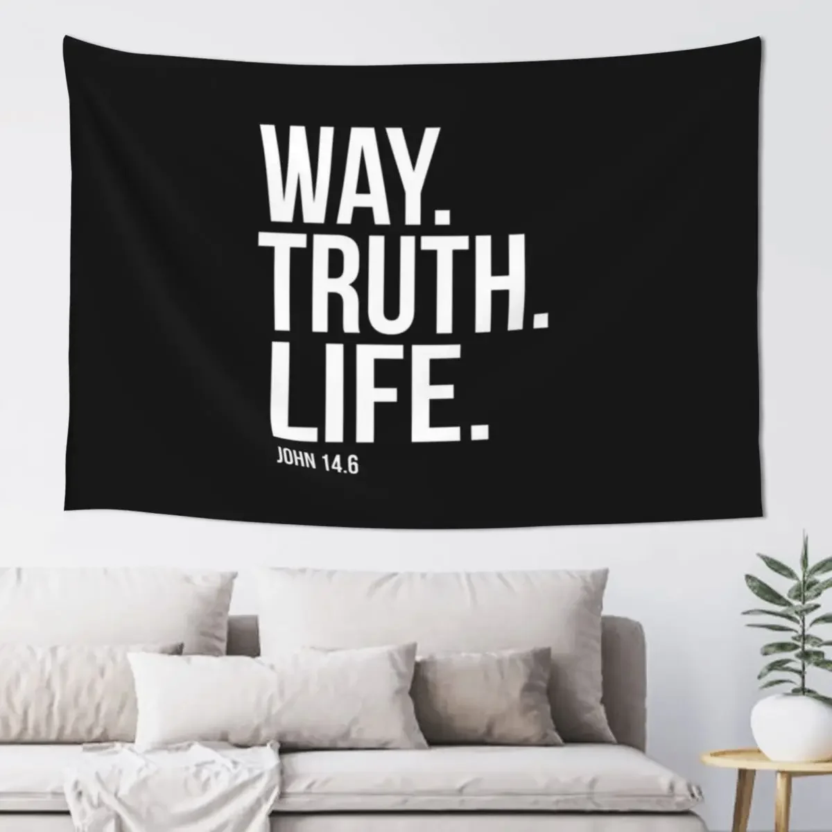 Way Truth Life John 14:6 Bible Scripture Verse Christian Gift Tapestry Home Decorators Wall Decoration Tapestry