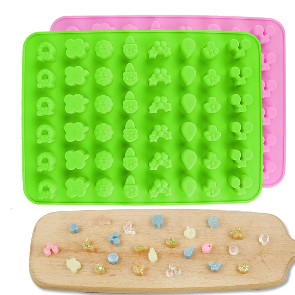 Silicone Fruit Shaped Candy Mold Miniature Candy Silicone Mold Tray Sugarcraft Tools 48 Cavity DIY Gummy Candy Mould