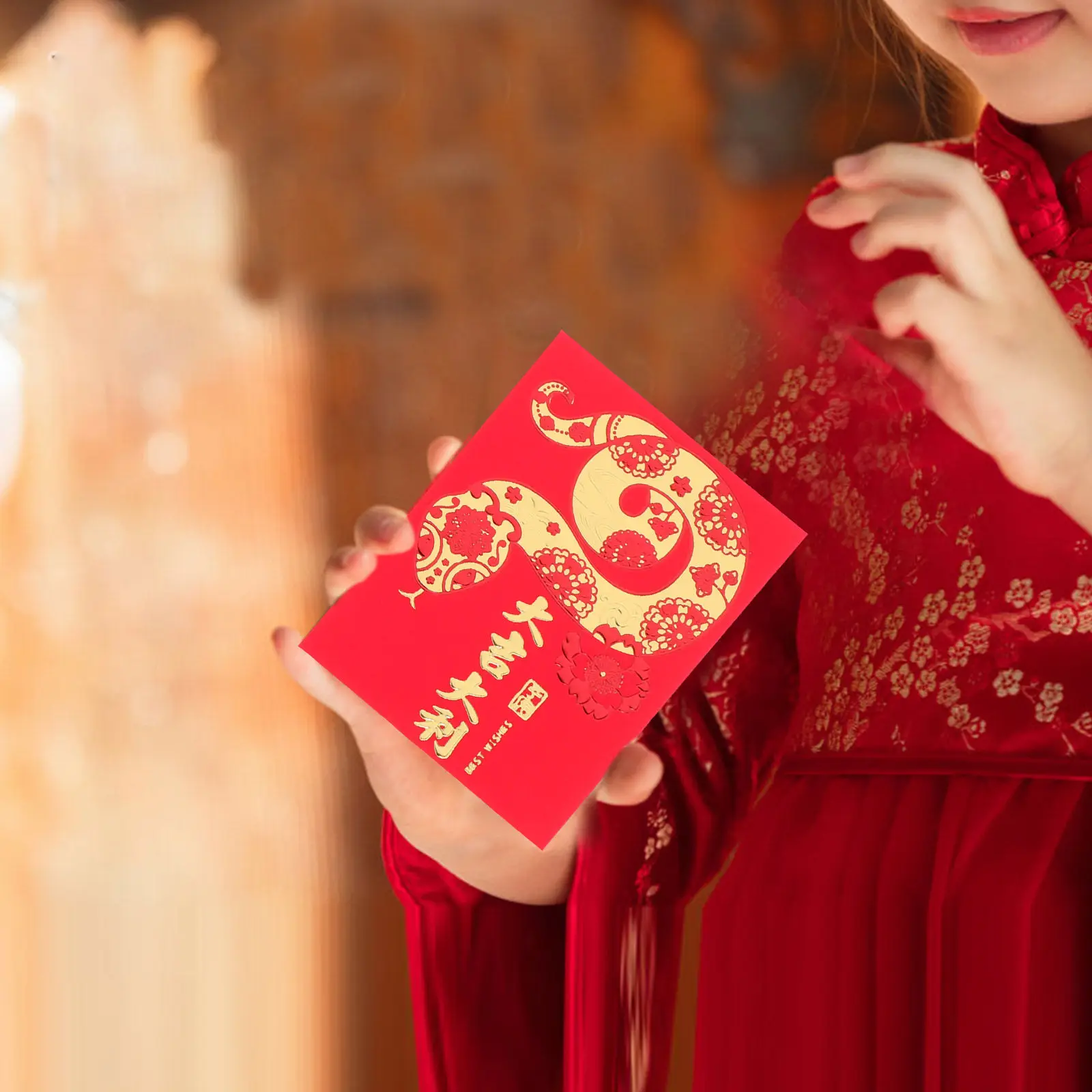 

36Pcs Luxurious Paper Red Envelopes New Year Money Bags Auspicious Design Spring Festival Red Packets Lightweight Portable