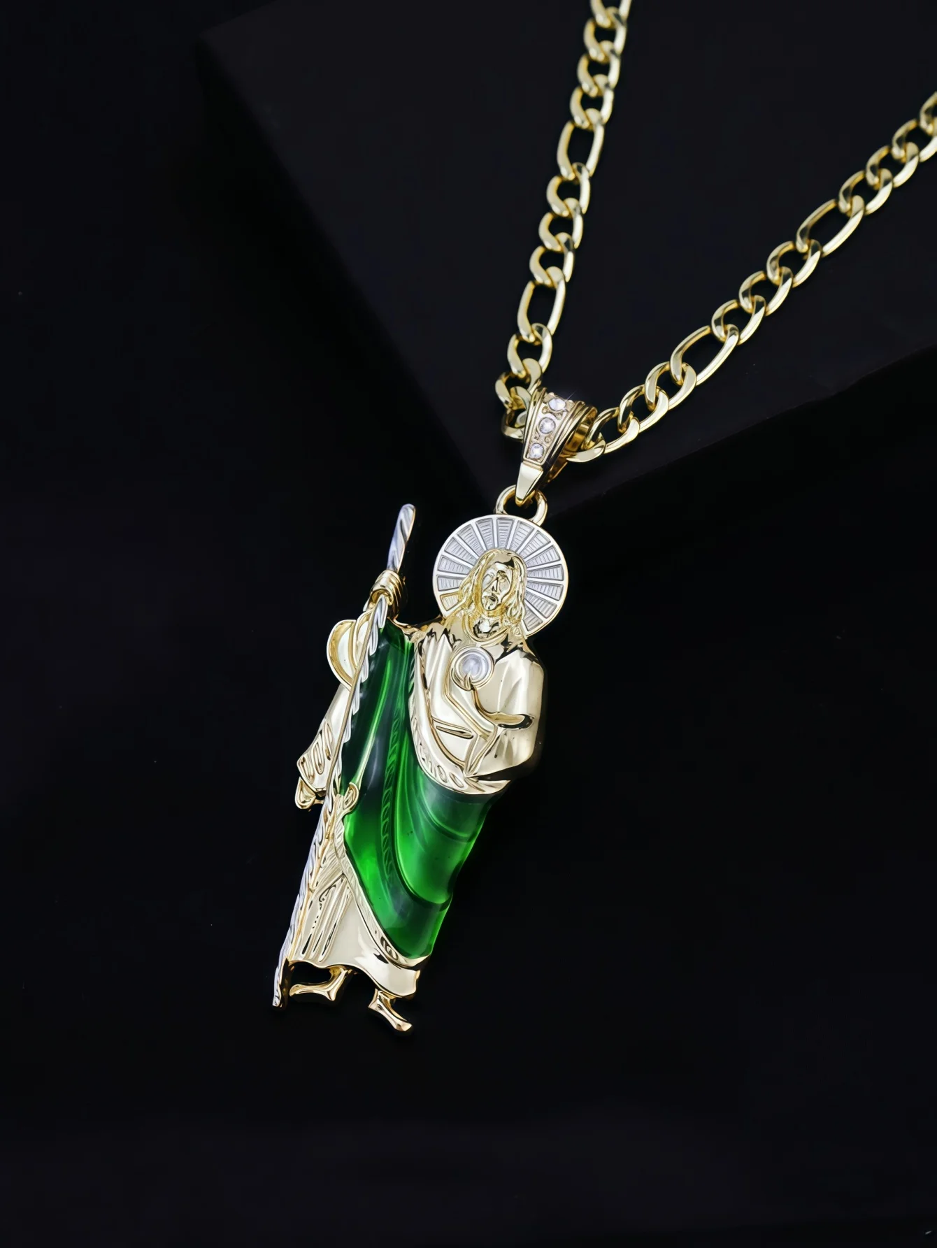 St. Jude Pendant Necklace for Men And Women Durable Eye-Catching Symbol of Faith Stylish San Judas Jewelry Perfect Holiday Gift