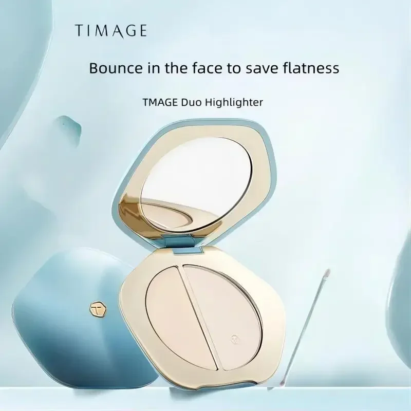 TIMAGE Master Caitang Soft Light Brighten Palette 2 Texture Highlighter Cream Matte Powder Paste Original  MakeupLuxury Beauty