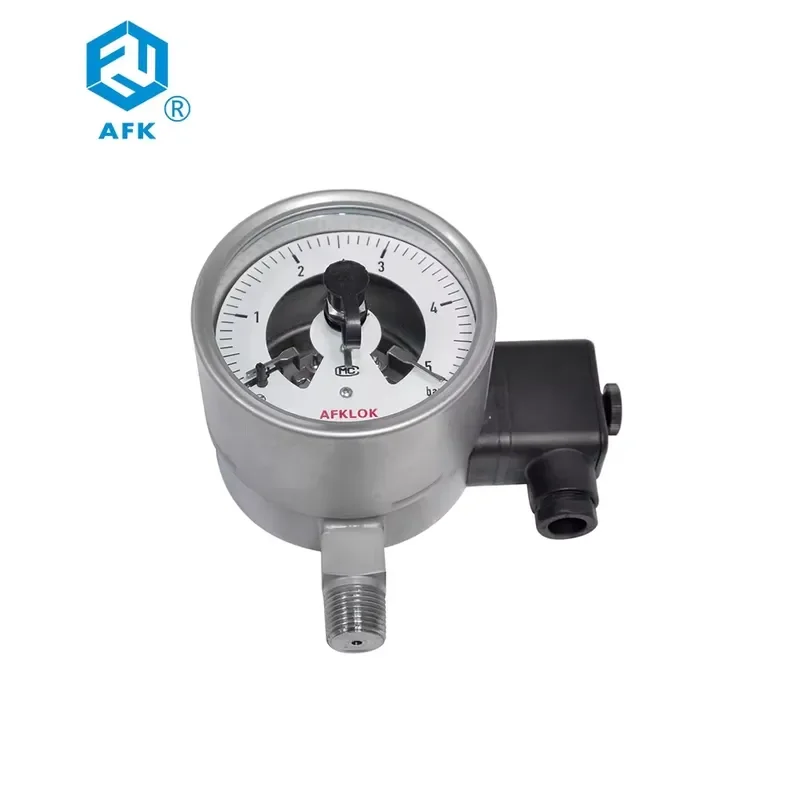 2026 Hot！ SS316/304 100mm Dial Single Scale Back Bottom Electric Contact Pressure Gauge 1/2NPT Connection Thread 1.6