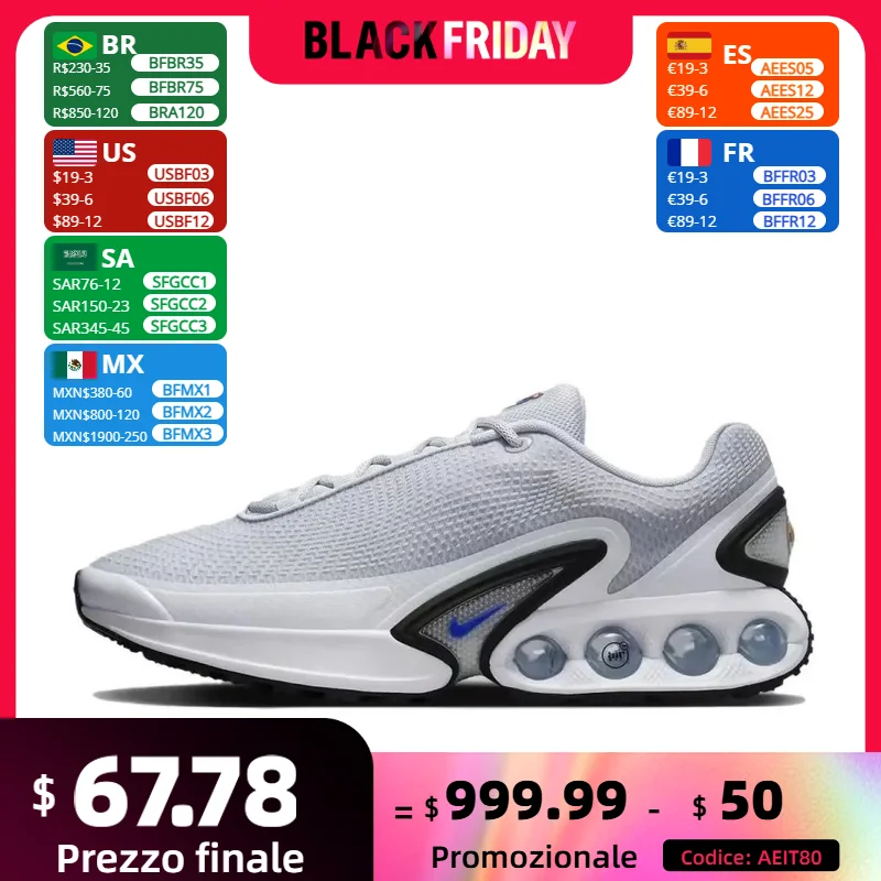 Nike Original Air Max Dn Low zapatillas de deporte para hombre y mujer moda cien zapatos casuales blanco