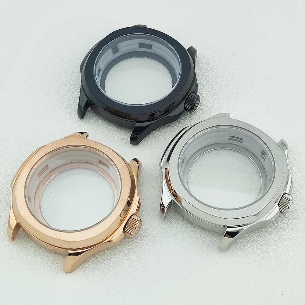 Корпус NH35 43 мм, сапфировое стекло, корпус из нержавеющей стали, подходит для часов с циферблатом 31,5 мм, аксессуары для часов NH35 NH36 Механизм