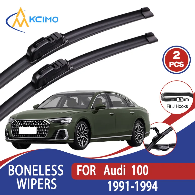 

For Audi 100 1991-1994 Car Wiper U-type Soft Rubber Boneless Wiper HD Quiet Durable Automotive Wiper 22"+22"
