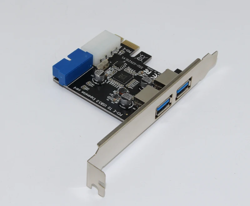 Pci-e拡張カードアダプター,usb 3.0,2ポート,内部ハブ,19ピン,4ピンide電源コネクタ,新品