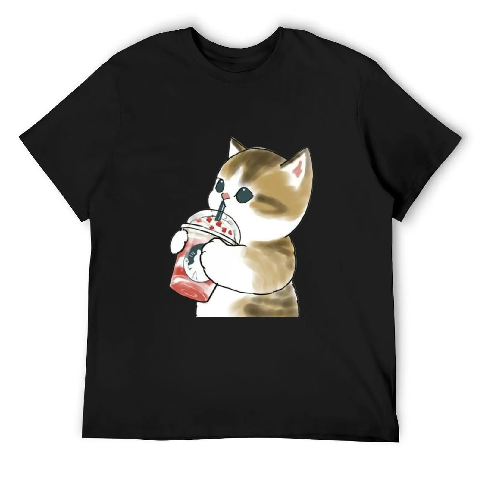 

Mofu Sand cute cat T-Shirt plus sizes quick drying graphic t shirts mens funny t shirts