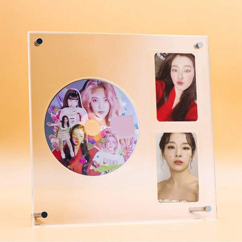 1 Piece Photocard CD Holder Stand Card Cares Ultra Clear Trading Cases Protectors For Photocard