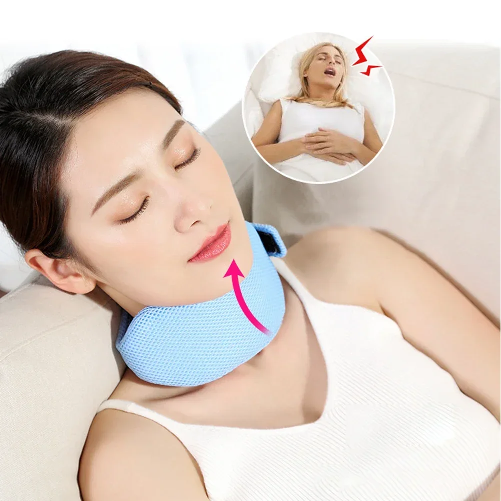 Adjustable Anti Snore Neck Strap Stop Snoring Sleep Neck Brace Anti Apnea Jaw Solution Sleep Support Sleeping Care For Men Women