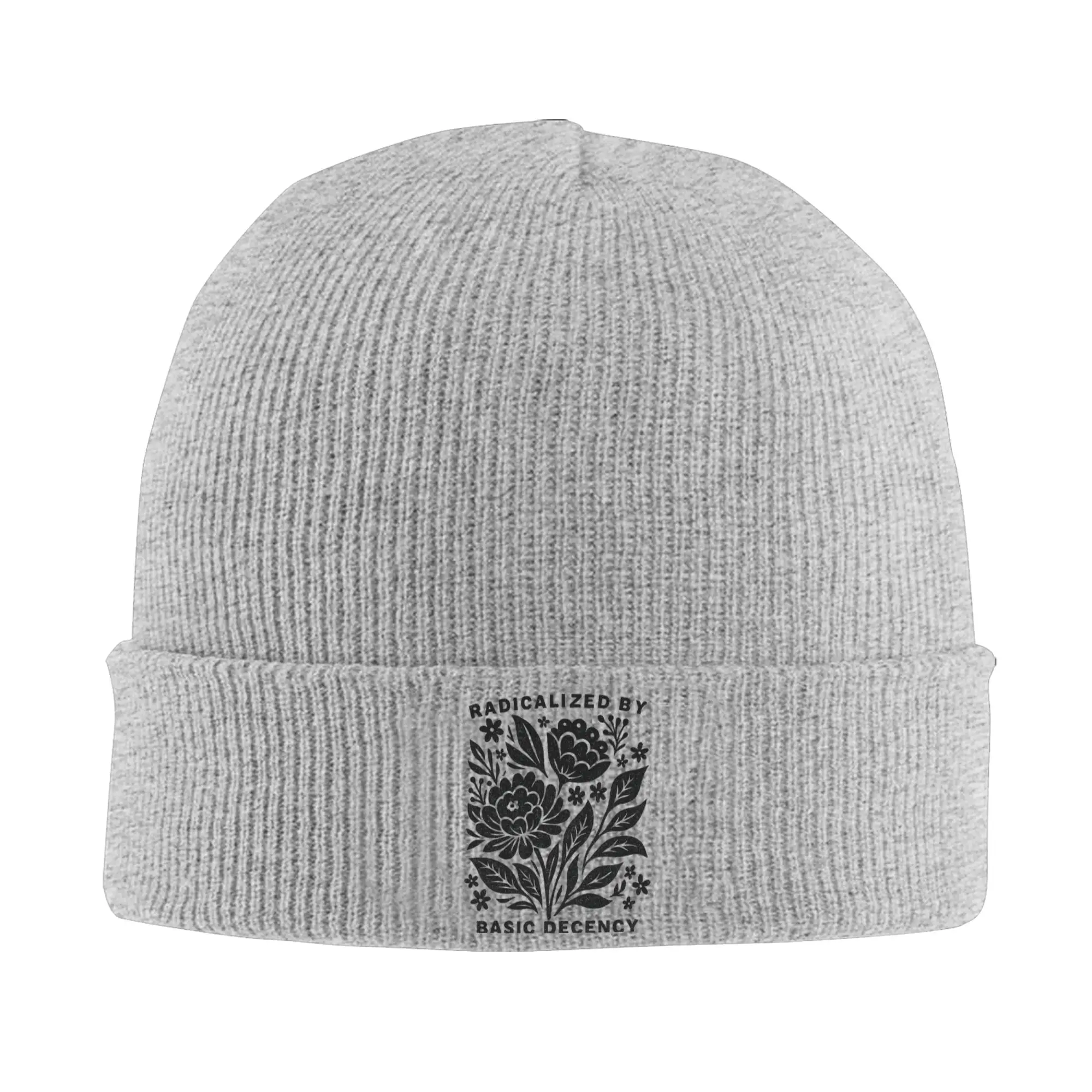 Radicalized by Basic Decency Peace Knitted Hat Beanie Winter Hat Warm Unisex  Casual  Caps Men Women Gift,